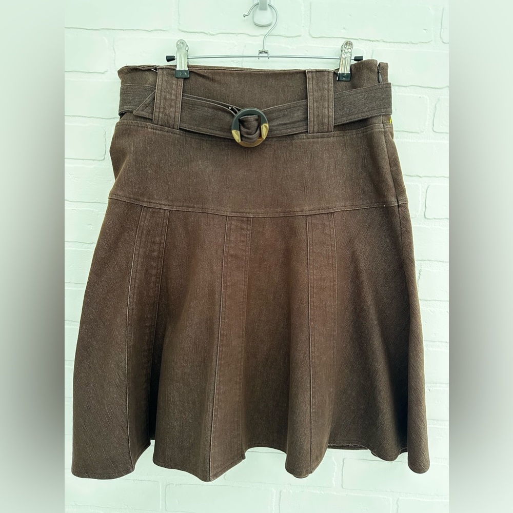 Cato skirt, A-line, knee length, 4 way stretch denim material